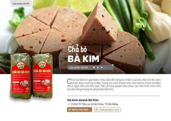 Chả bò Bà Kim sản phẩm OCOP Đà Nẵng